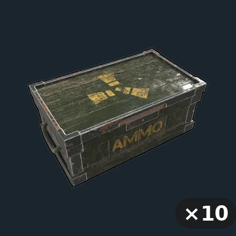 556x45 Ammo-10 boxes — flat-lay montage of everything in the package: Ammo Box 556x45 20 Rnd ×10