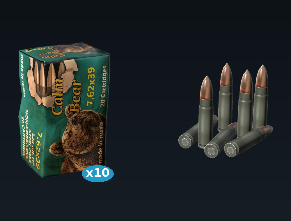 762x39 10 Boxes — box of 7.62x39 ammunition (in-game graphic)