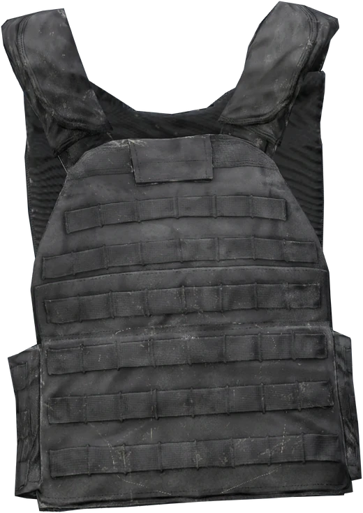 Admin kit — DayZ black plate carrier vest, shown with its real game graphic; the kit is the full black admin outfit with backpack, helmet, NV goggles, knife, hatchet and supplies