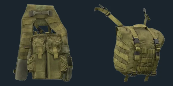 Butt Pack — flat-lay montage of everything in the package: Smersh Vest, Smersh Bag