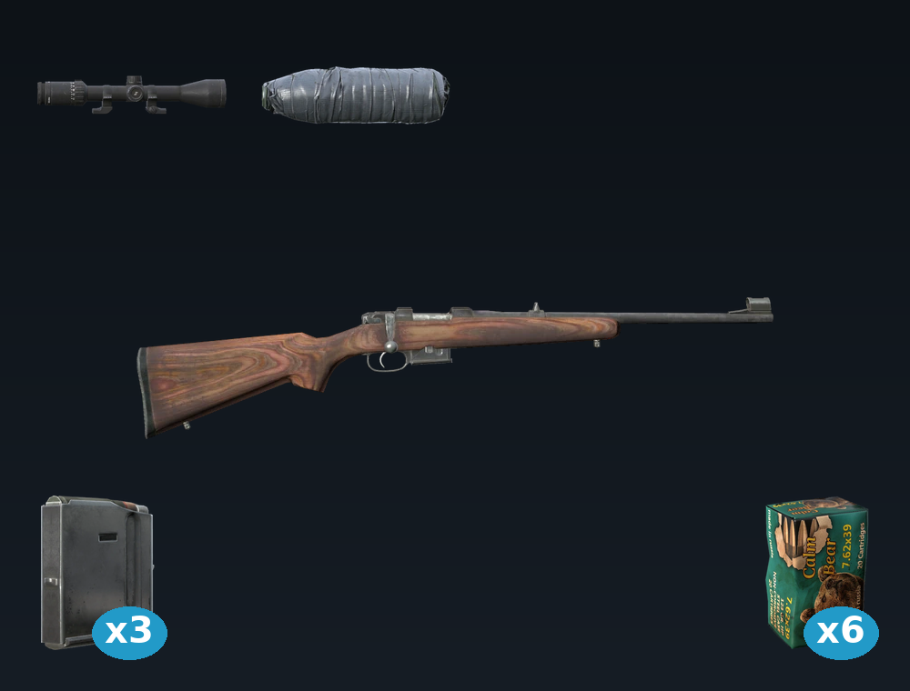 CR-527 — DayZ CZ527 package, shown with its real game graphic