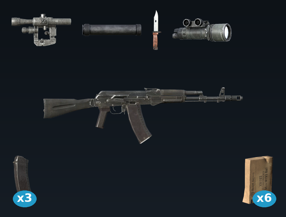 KA-101 — DayZ AK101 package, shown with its real game graphic