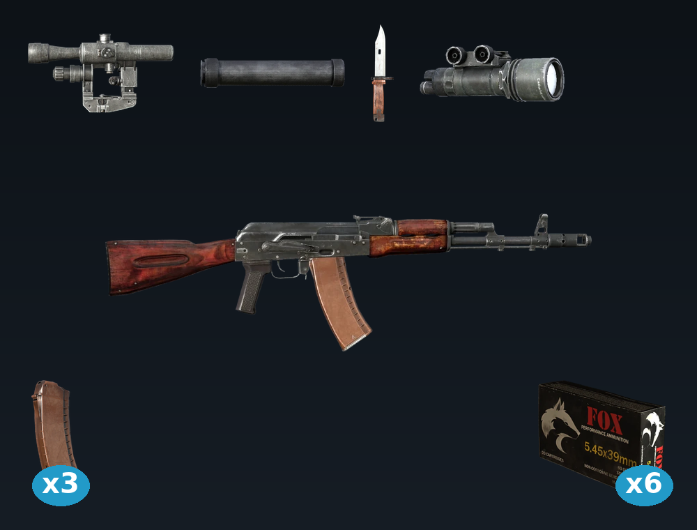 KA-74 — DayZ AK74 package, shown with its real game graphic