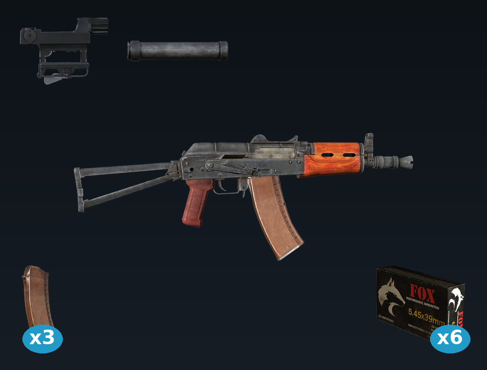 KAS-74U — DayZ AKS74U package, shown with its real game graphic