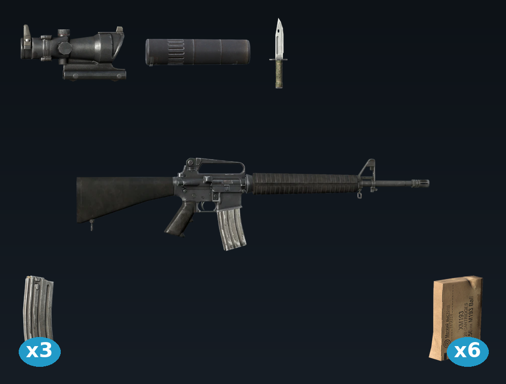 M16-A2 — DayZ M16A2 package, shown with its real game graphic