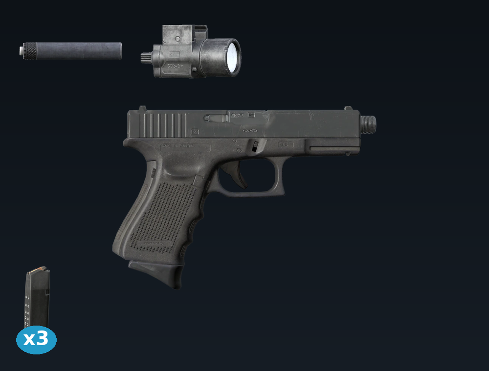 Mlock-91 — DayZ Glock19 package, shown with its real game graphic