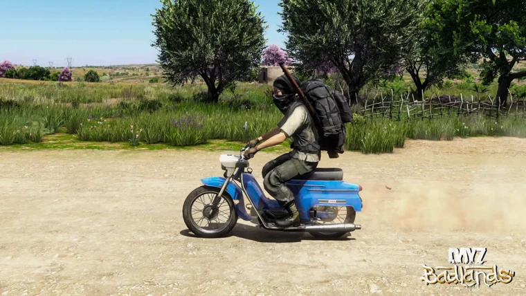 Moped Rental - Blue — the Motorbike 01 Blue, shown with its real DayZ game graphic