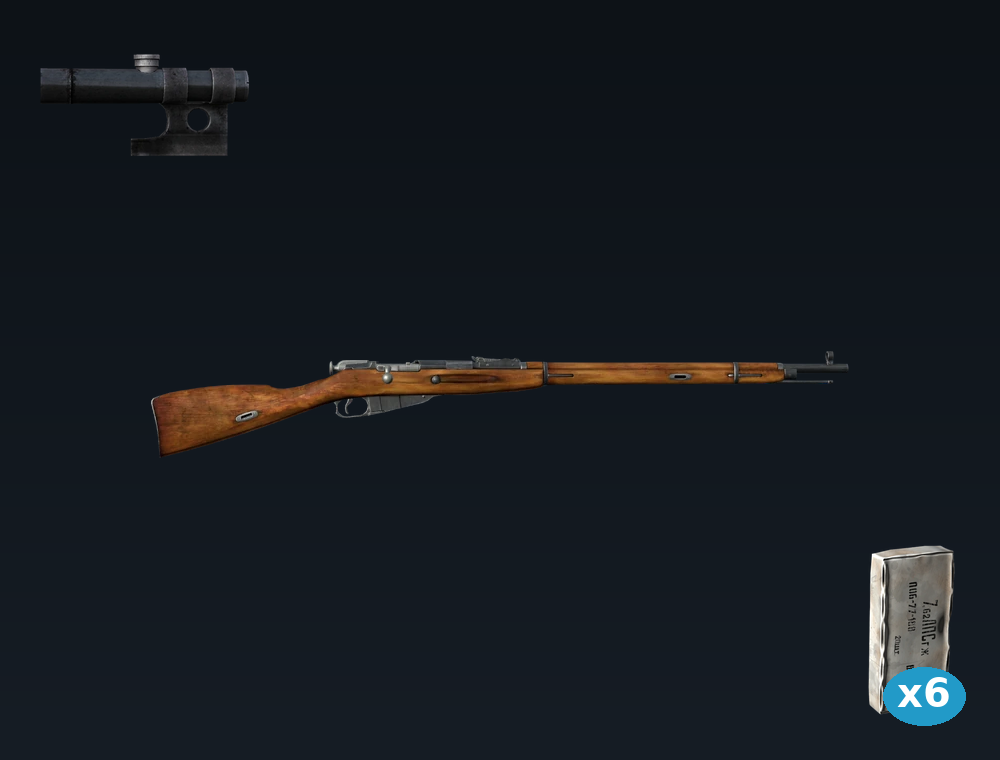 Mosin 91/30 — DayZ Mosin9130 package, shown with its real game graphic