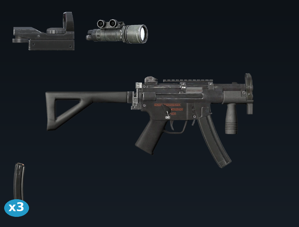 MP5-K — DayZ MP5K package, shown with its real game graphic
