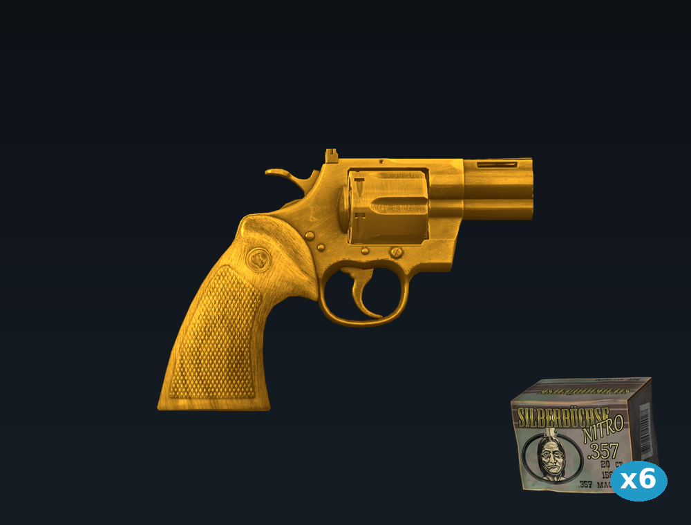Sawed-off Magnum Gold — DayZ SawedoffMagnum_Gold package, shown with its real game graphic