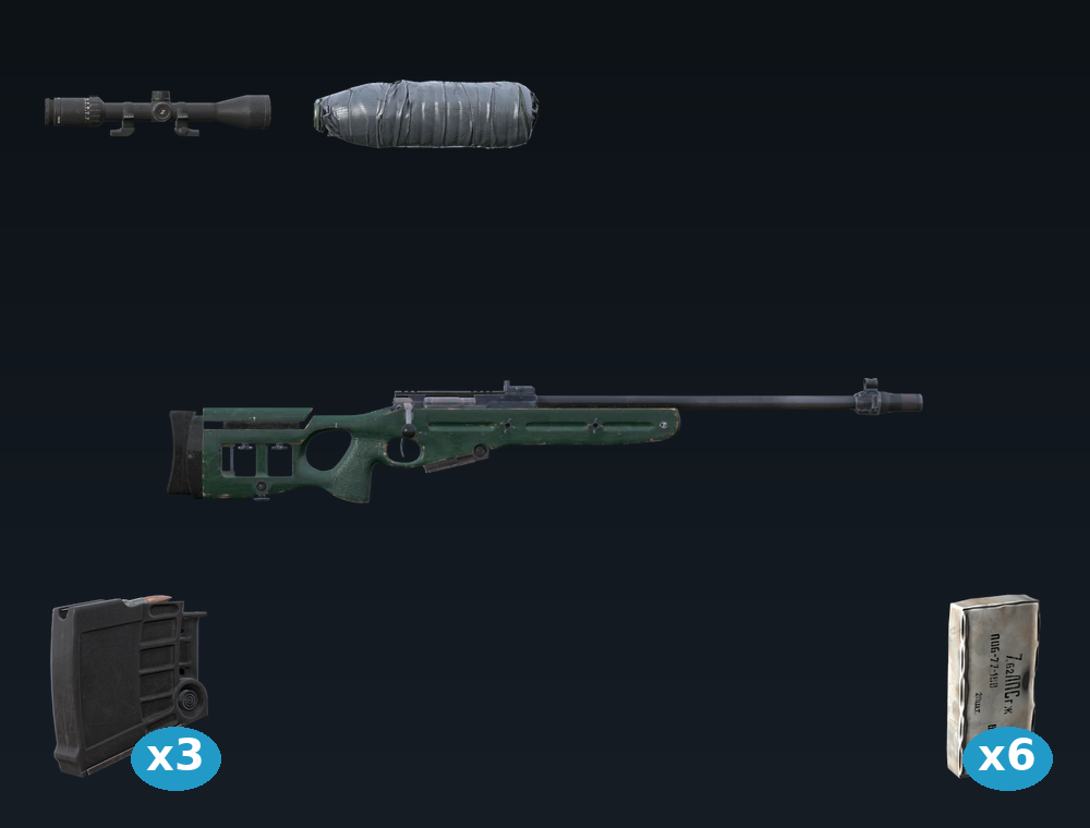 SV-98 — DayZ SV98 package, shown with its real game graphic