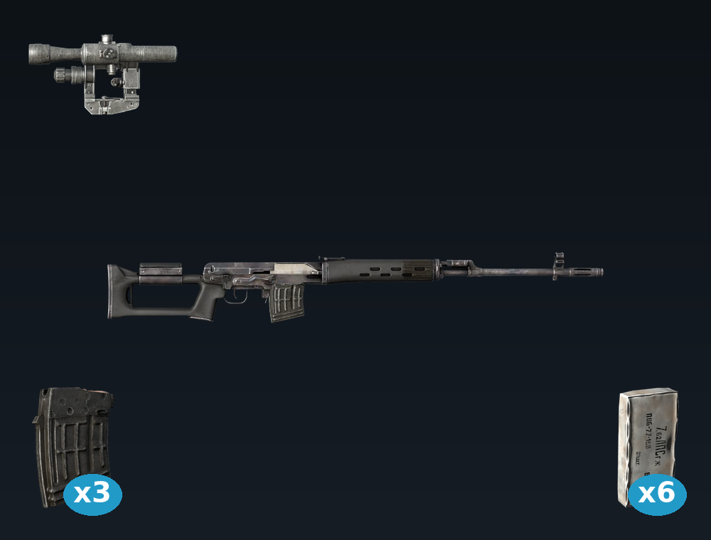 SVD Sniper Rifle — DayZ SVD package, shown with its real game graphic
